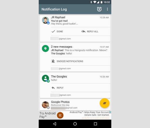 Android Notif Log App