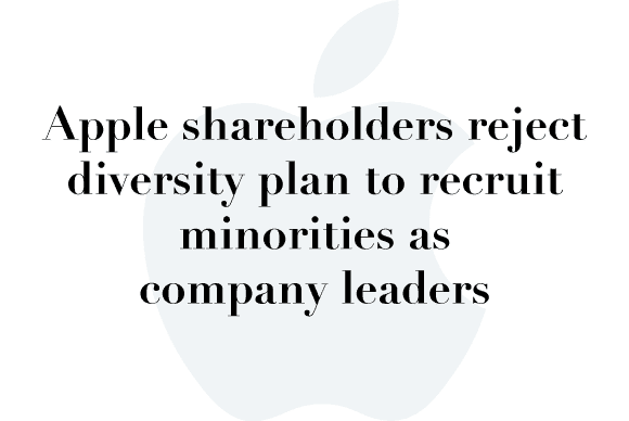 apple reject diversity plan
