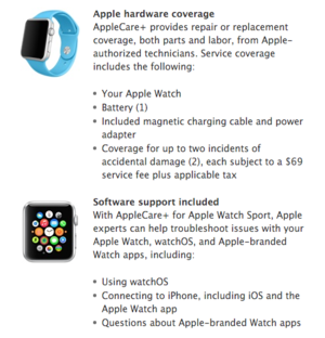 apple watch sport applecare