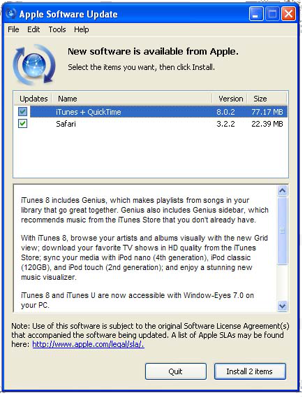 update itunes on pc windows 10