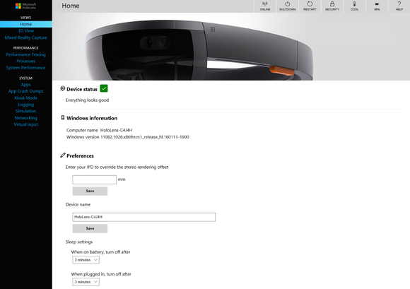 hololens windows device portal