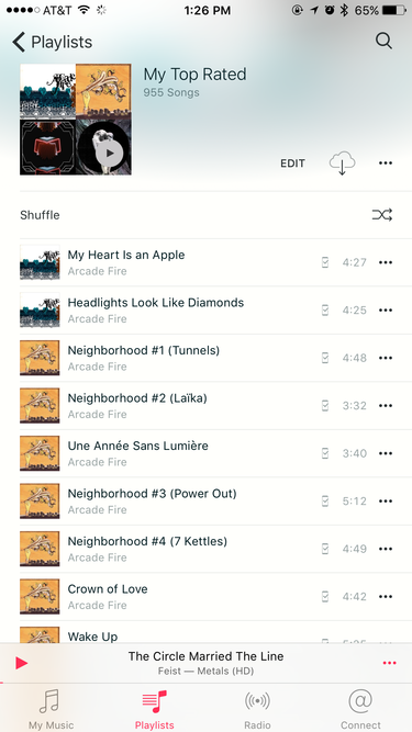 Apple playlist