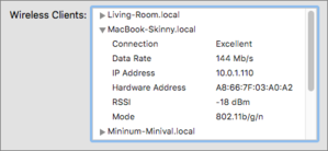 mac911 airport utility summary data rate