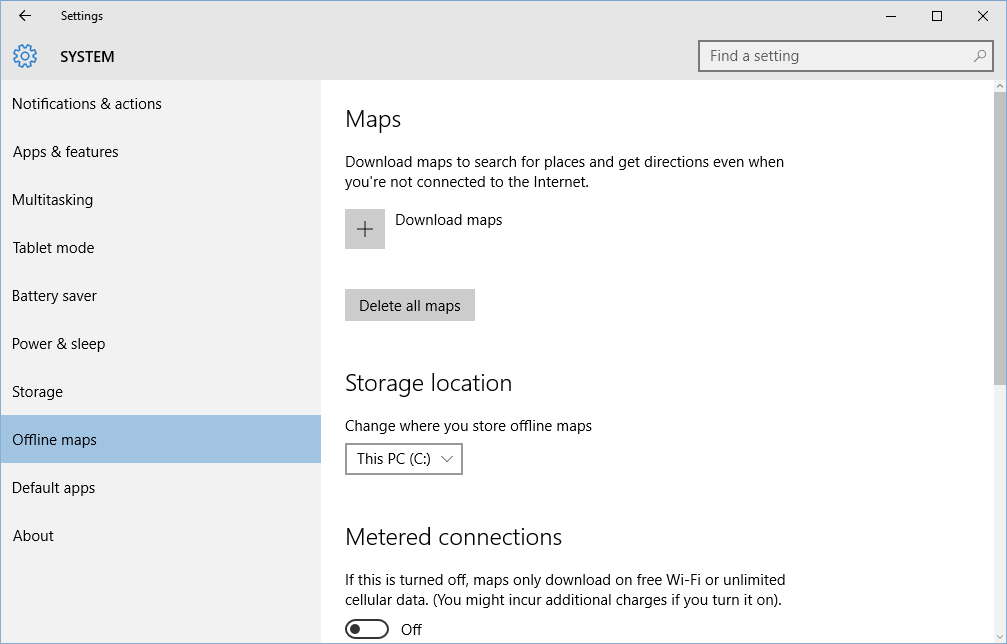How to download local maps for offline use in Windows 10 ...