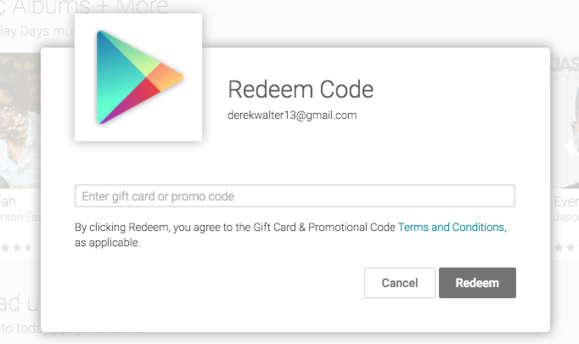 How To Redeem A Google Play Store Promo Code Greenbot - all ov redeem roblox promotions 2019 july bar