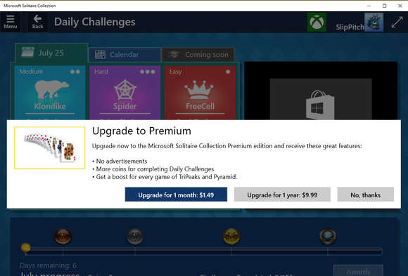 windows 10 solitaire ads