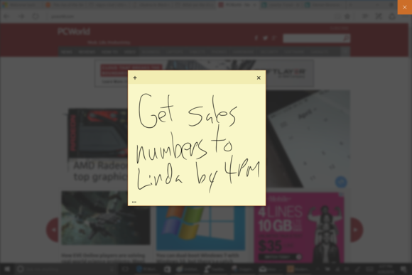 Windows Ink sticky notes