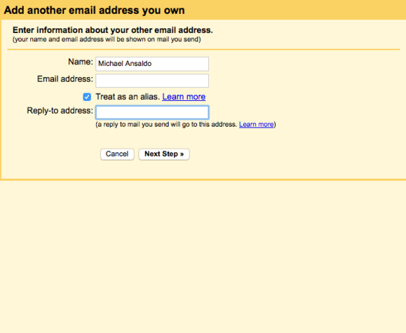 and another email address