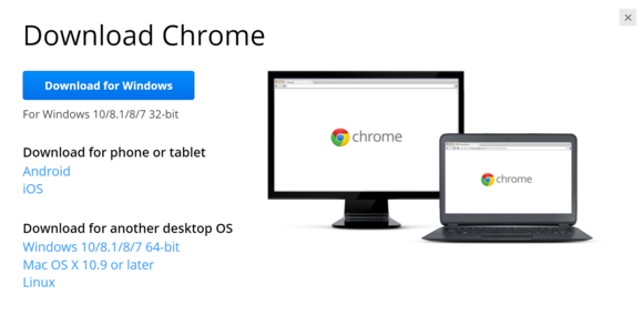 chromelandingpagenoxp