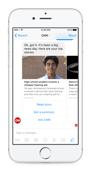 cnn bot for facebook messenger iphone