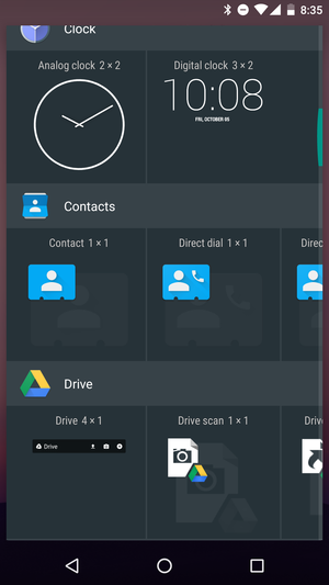 contacts widget