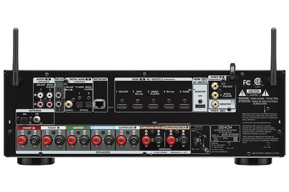 Rear view of the AVR-S720W.