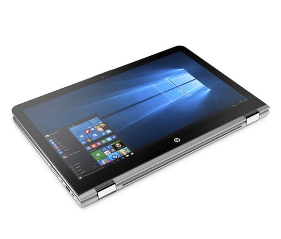 hp envy x360 15.6 tablet mode front right facing