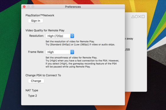 mac ps4 settings
