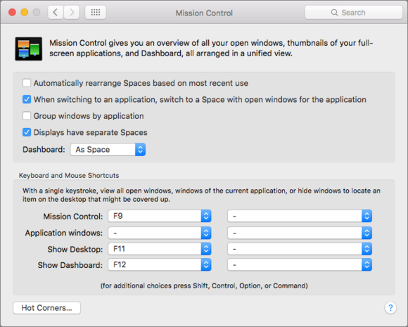 mac911 monitors as separate spaces