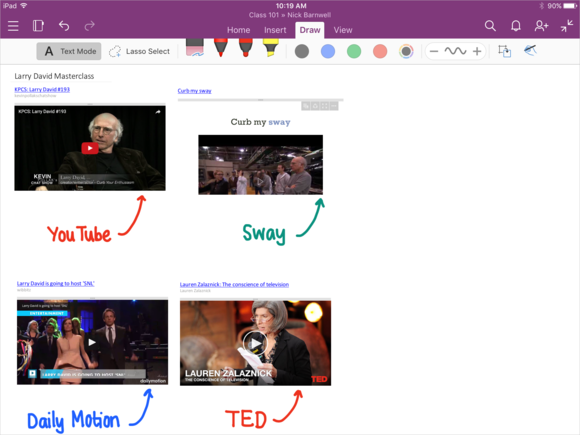 how to embed a video in onenote for mac