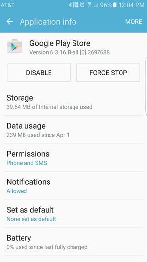 play store after install reset download