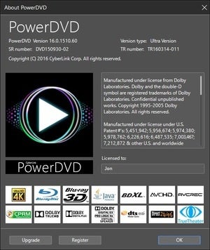 cyberlink powerdvd 16 standard specifications