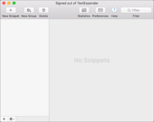 textexpander ecosystem empty snippet view