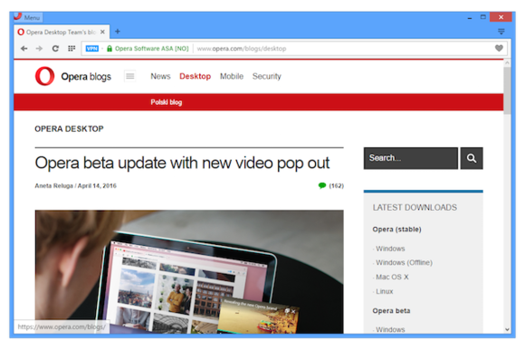 opera browser with vpn for windows 10 download