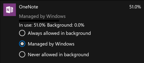 win10 anniversary update battery onenote