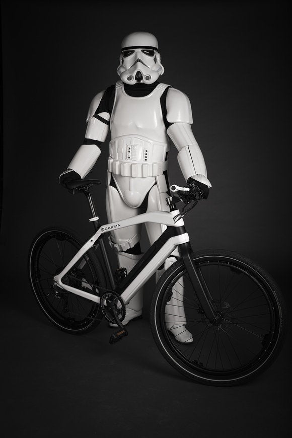 stormtrooper flying bike