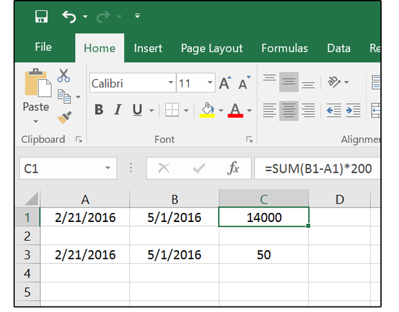 02 number of days between two dates