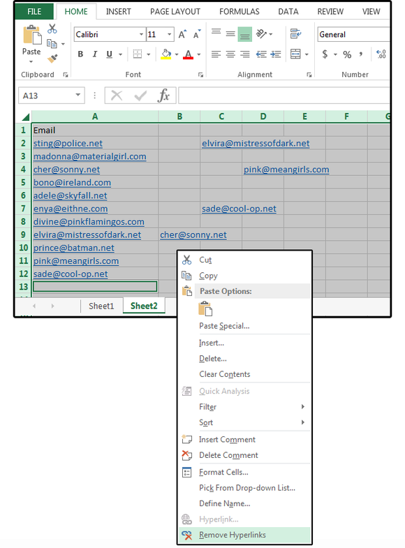 02 remove all hyperlinks in a spreadsheet simultaneously
