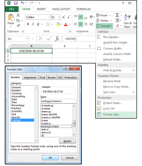 07 select a custom date format with minutes seconds