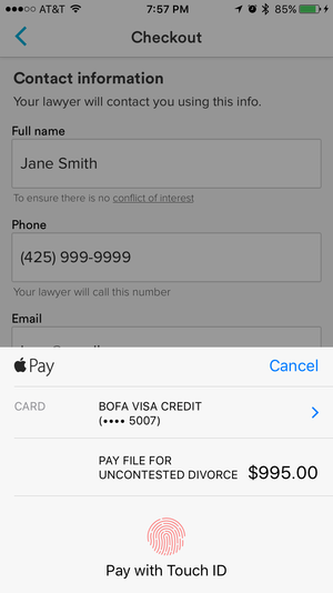 avvo apple pay checkout