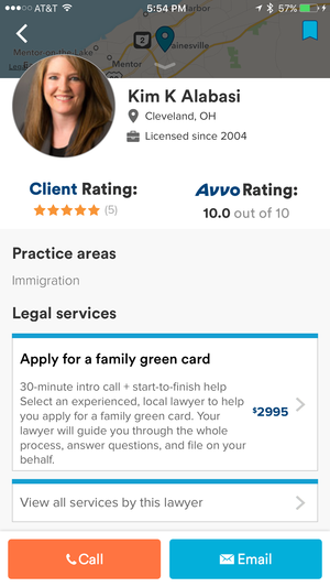 avvo lawyer profile