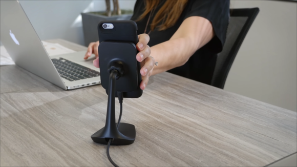 mophie charge force wireless charging desk mount