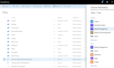 OneDrive Copy to SharePoint
