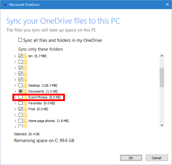 onedrive download folder android