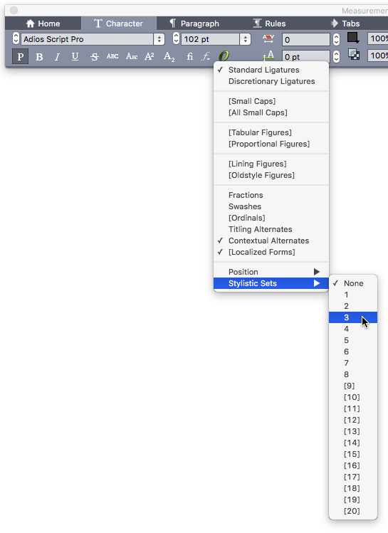 quarkxpress font size