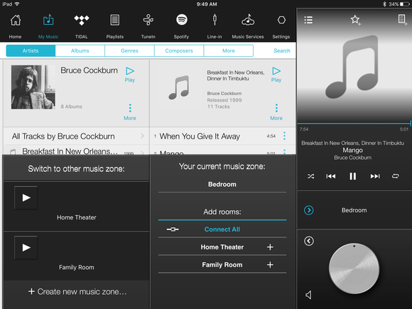 raumfeld user interface