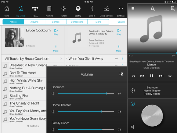 raumfeld user interface