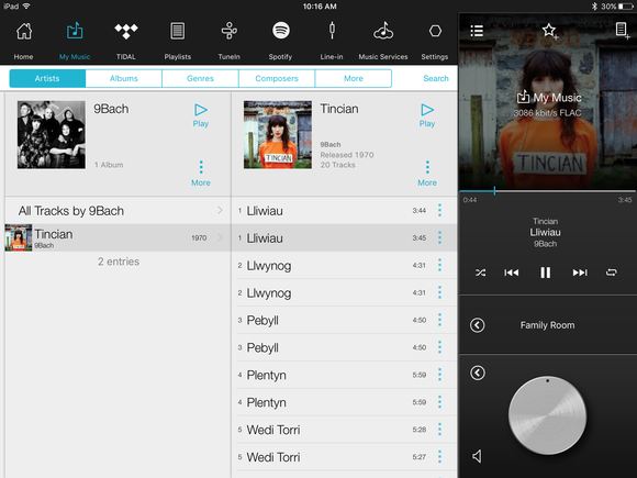 raumfeld user interface
