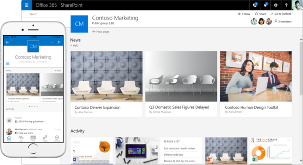 SharePoint mobile and new look