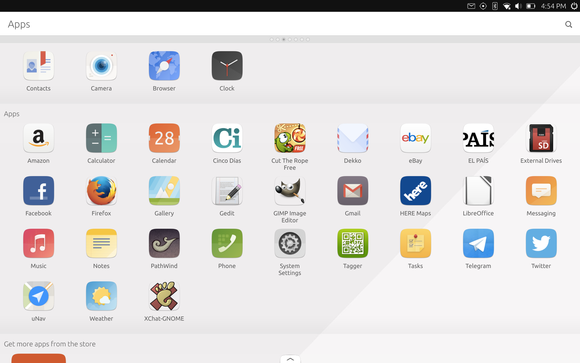 The default apps on the BQ Aquaris M10.