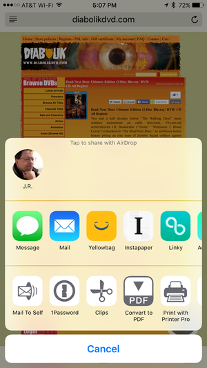 yellowbag iphone share extension