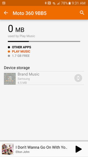 google play music android wear