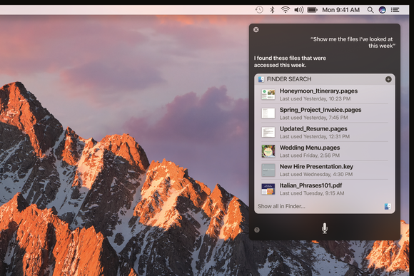 apple siri macos sierra search