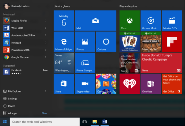 Customize Windows 10 Start menu 1