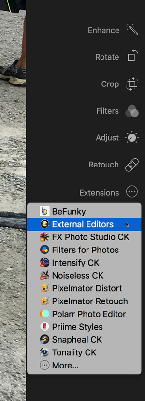 external editors for photos extension