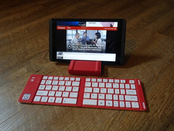 iWerkz Keyboard unfolded with stand