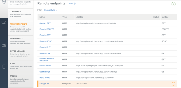 justapis 4 remote endpoints