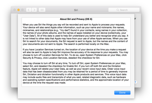 macos siri privacy