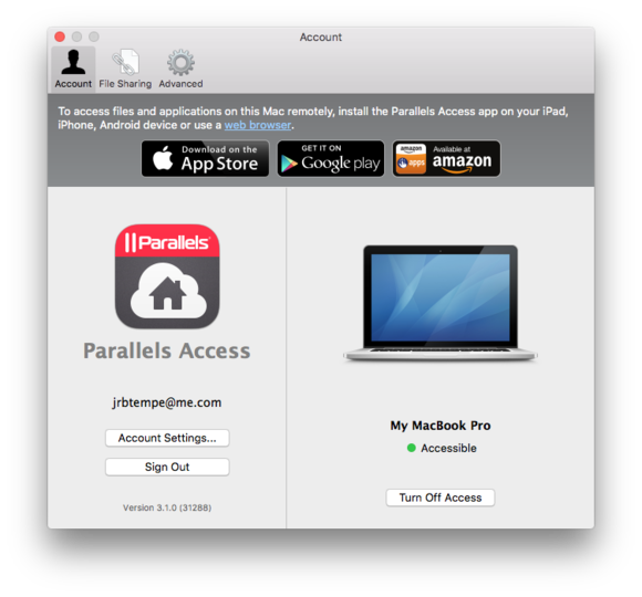 parallels access mac desktop agent