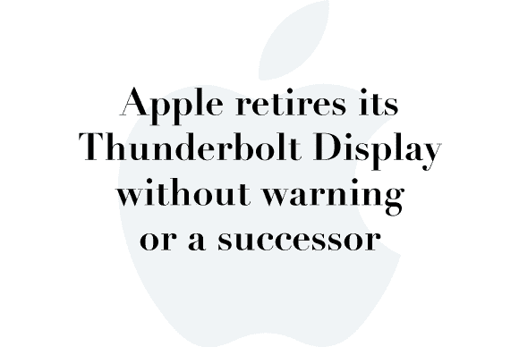 thunderbolt display discontinued